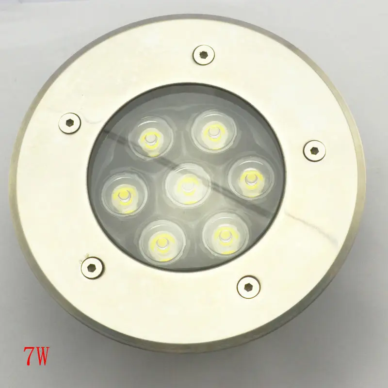 

New Grondspot Jardim Ip68 Ac85~265v 7w Underground Led Lamp Deck Light Inground Warm White/white/red/gree/blue/rgb 1pcs