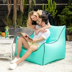 Tumbona inflable con bolsa de frijol, silla de playa, aire, jardín, sofá impermeable, asiento zac, muebles interiores y exteriores, envío directo