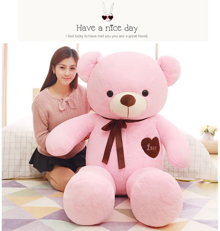 

stuffed toy large 160cm pink love teddy Bear plush toy,hugging pillow birthday gift,b0778