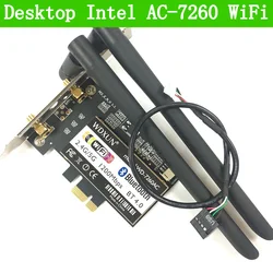 PCi Express 7260AC 2.4G / 5G Dual Band 7260HMW 867 Mbps Wireless PCI-E Wi-Fi Bluetooth 4.0 7260 WIFI CARD Desktop AC-7260 WLAN