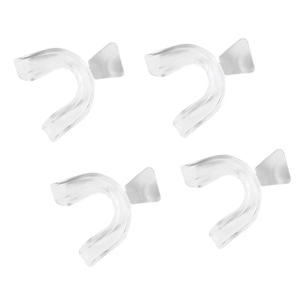 4pcs/set Whitening Teeth Mouth Tray Silicone Night Mouth Guard for Teeth Clenching Grinding Dental Bite Sleep Aid