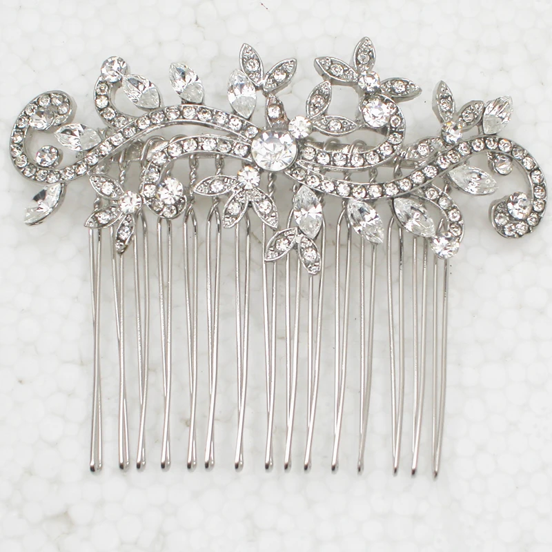 

60piece/lot Clear Rhinestone hair Comb Hairwear L057 A