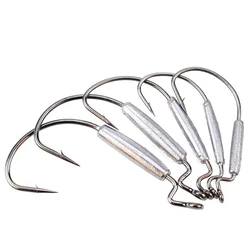 Fishing Hook Lead Jig Head Barbed Lead Hook 2g/2.5g/3g/5g/6.3g Offset Fish Hooks Fit for Texas Rigs Fishing Tackle
