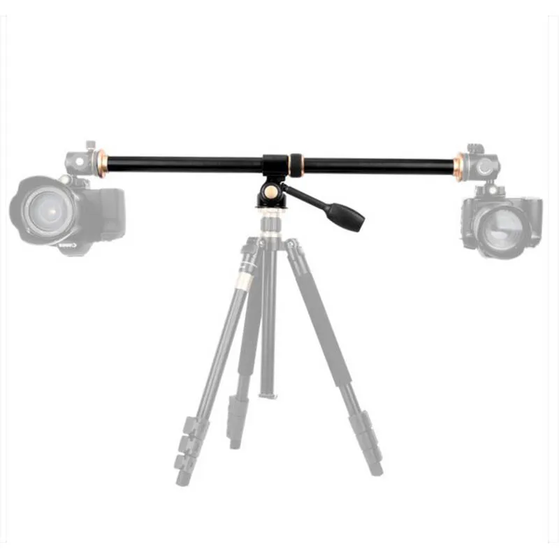 QZSD Horizontal Bar Camera Mount Tripod Accessory Aluminum Alloy Rotatable Multi-Angle Center Column Rod with Locking System