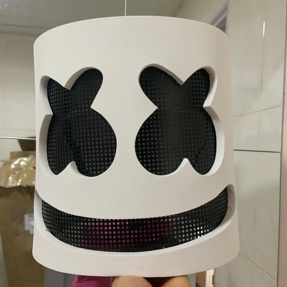 

NEW Mask Marshmello Helmet Marshmello DJ Mask Face Hat Music Fans Concert Props Helm High Quality PVC Halloween Christmas Gift