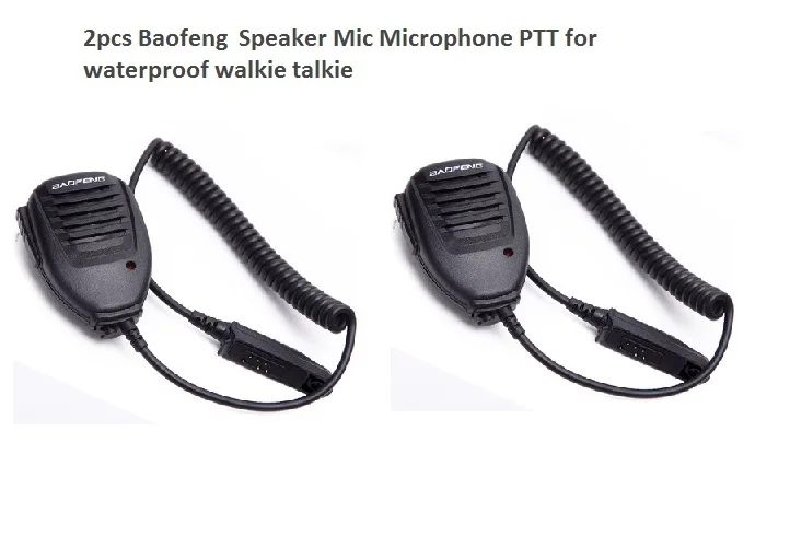 2pcsHandheld Microphone Speaker MIC baofeng waterproof Walkie Talkie Portable Twoway Radio Baofeng UV-9R plus BF-A58 Accessory