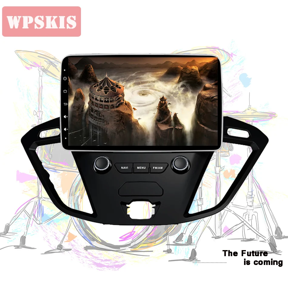 9\'\' IPS HD Screen In Dash Car Music Video Stereo PC Tablet Headunit For Ford Tourneo Transit Custom 2013+ Android 13 CarPlay bt