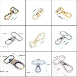 10/20 PCS metal Handbag Bag Clasps Lobster Swivel Trigger Clips Snap Hook Lanyard hook Buckles Carabiner gold silver bronze