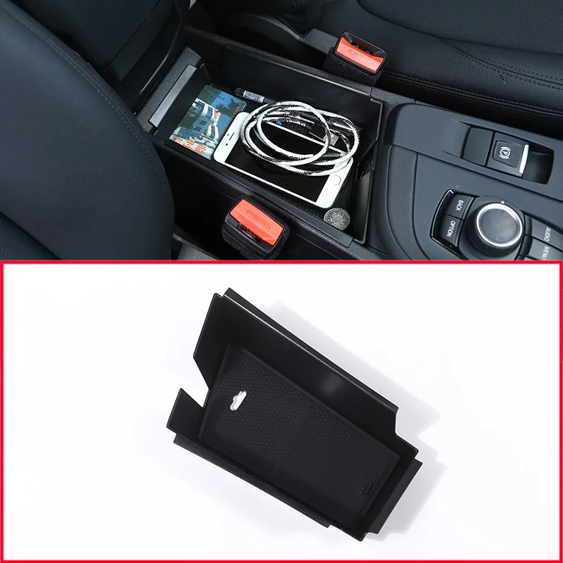 

For BMW X1 f48 2016-2019 For BMW X2 F47 2018 2019 Plastic Armrest Storage Box Glove Phone Tray Car Accessories Left hand drive