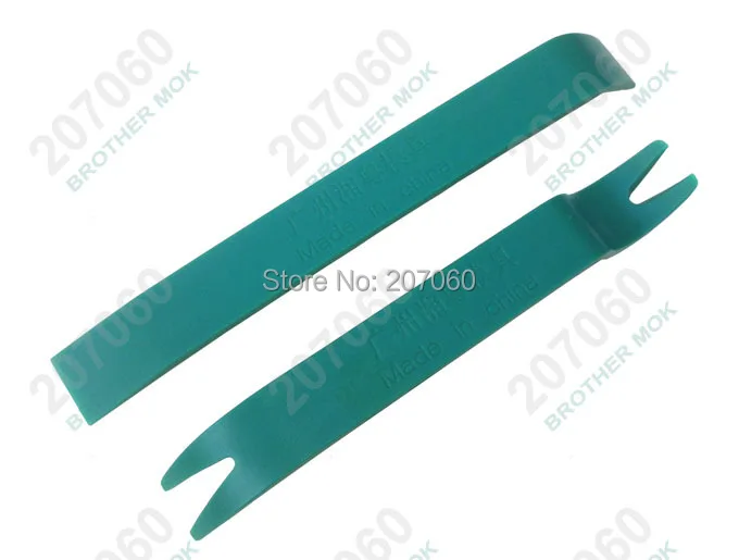 New Arrival Green Hard Plastic 2 in 1 Pry Bar Opening Tools Kit With Ruler Scale Spudger For iPad, Car, Tablet  200pair/lot