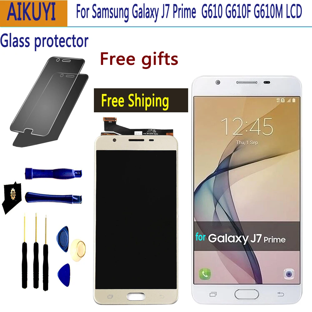 AMOLED For SAMSUNG Galaxy J7 Prime LCD Touch Screen G610 G610F G610M J7 Prime LCD Display Digitizer Assembly Replacement