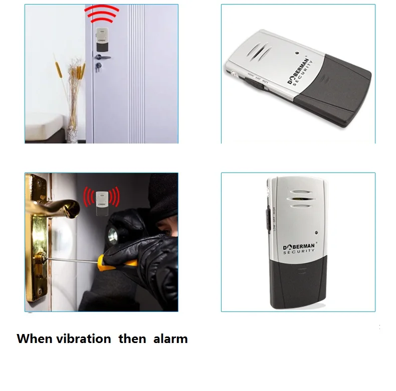 SE-0101C Door & Window Defender w_ Chime Vibration alarm thief alarm