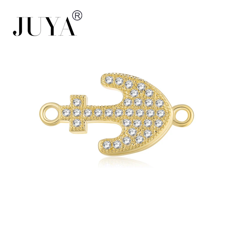 

2018 new copper micro pave zircon fashion charm connectors for jewelry making diy bijoux bracelets components Findings accessory