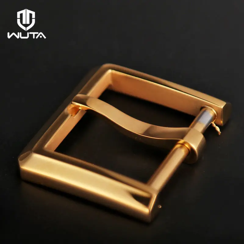 WUTA Complete polishing Stainless Steel Pin Buckle Metal End Bar Buckle Leather Belt Strap Buckle DIY Leather Craft Accessories