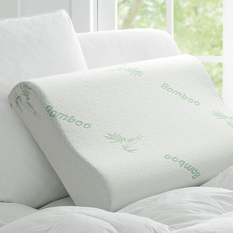 Bamboo Fiber Pillow Slow Rebound Health Care Memory Foam Pillow Natural latex Pillow Support The Neck Fatigue Relief