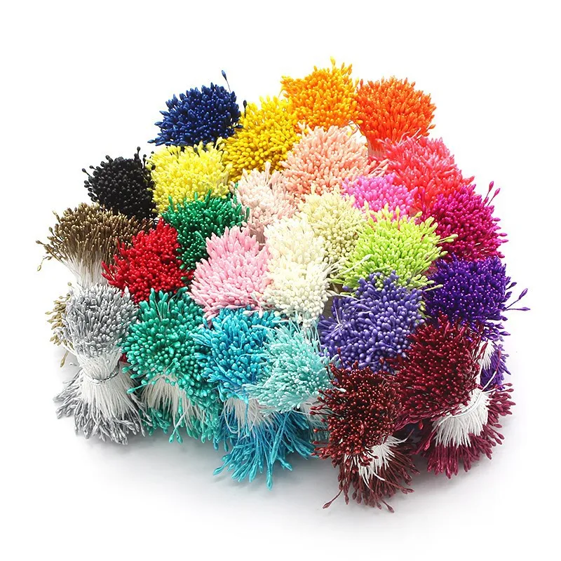 

420PC 1mm Multi options Artificial Flowers Stamen Handmade For Wedding Party Home Decoration DIY Accessories