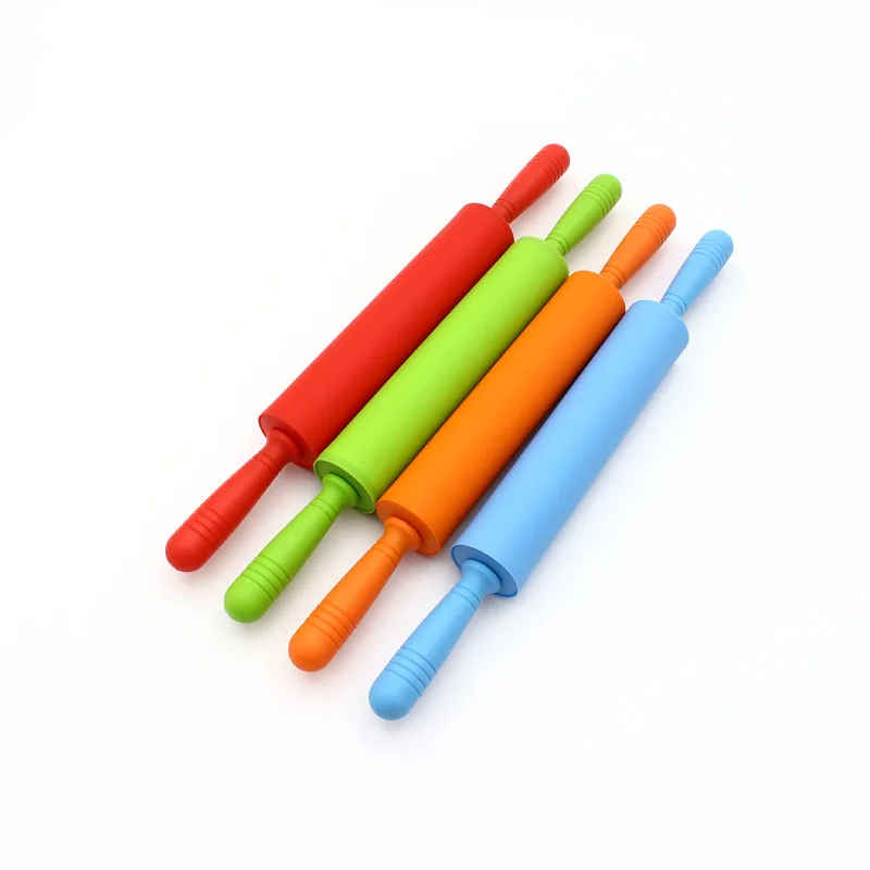 

Pastry Rolling Pin, Non-stick Silicone Surface, Plastic Handle, Fondant Roller, Dough Roller for Kitchens, 19"
