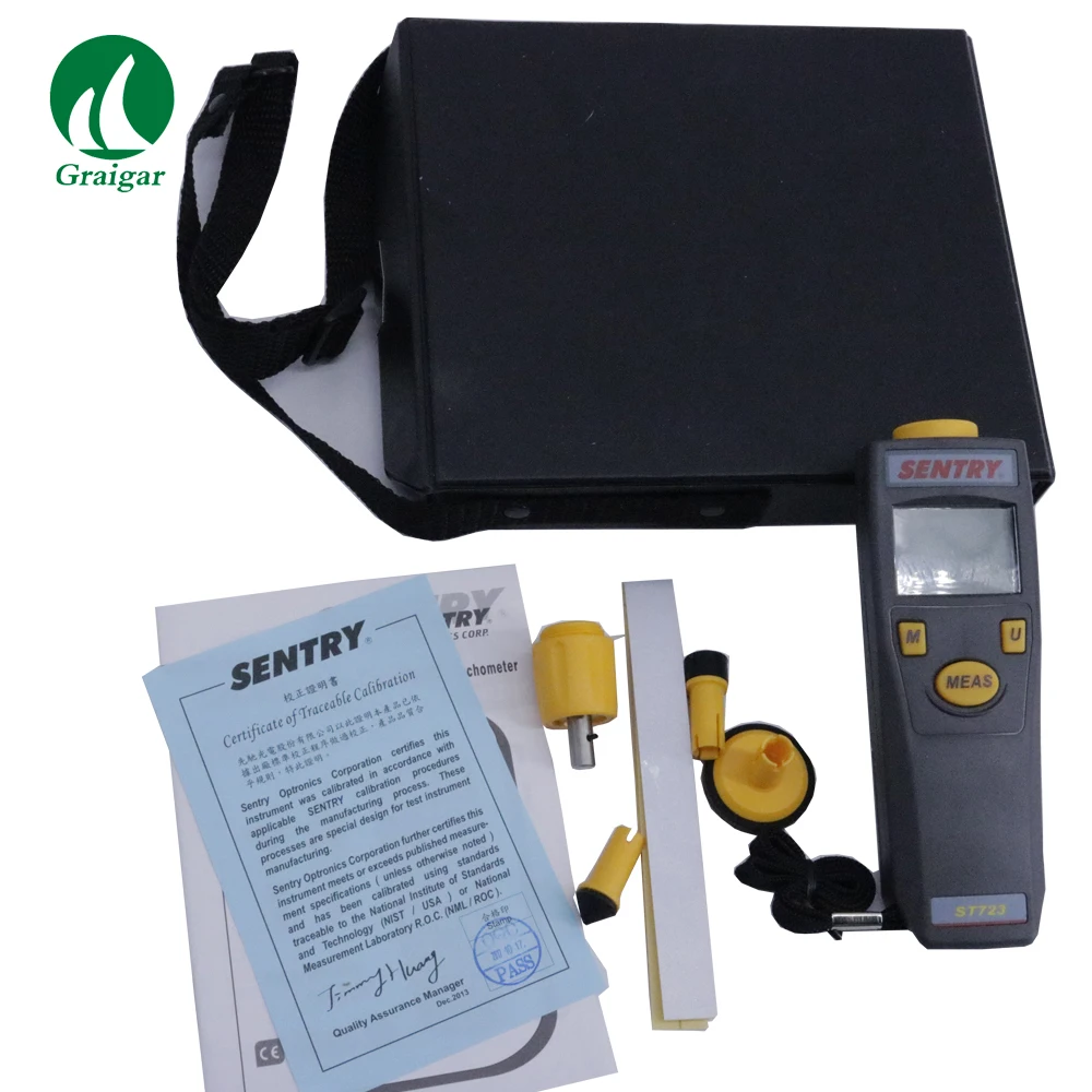 ST723 Tachometer Rotation Speed ST-723 Non-contact Sentry for Measuring Recording Rotational Linear and Surface Speed