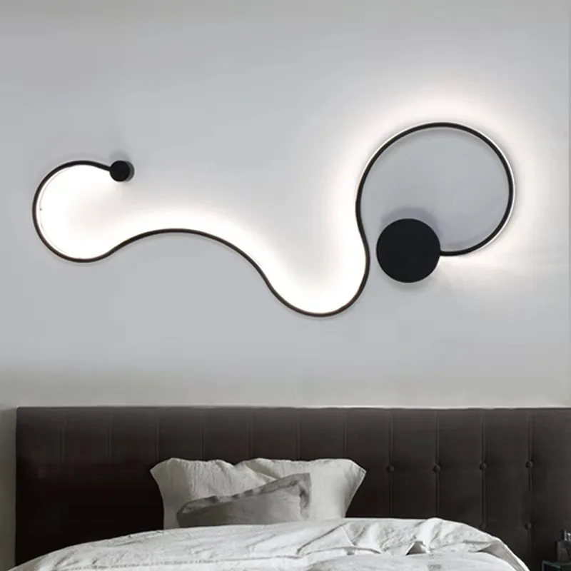 

Retro vintage wall lamp for Bedroom Living room Bedside Snake Long Light Indoor home interior decoration led hoses wall lamp