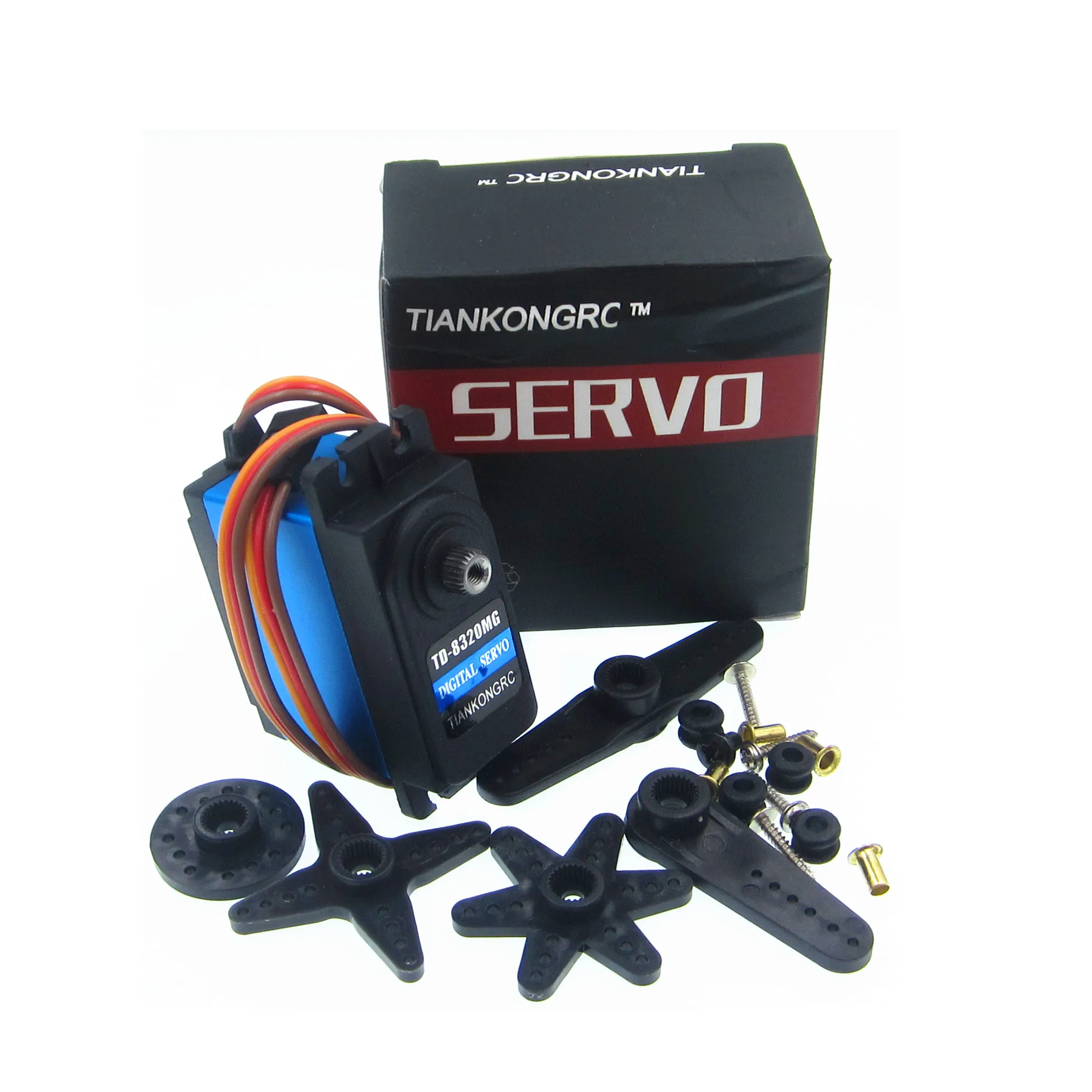 TD-8320MG 20 kg kỹ thuật số lái lớn Xoắn cánh tay Hộp số kim loại 180 độ 360 độ 300 độ chống thấm nước