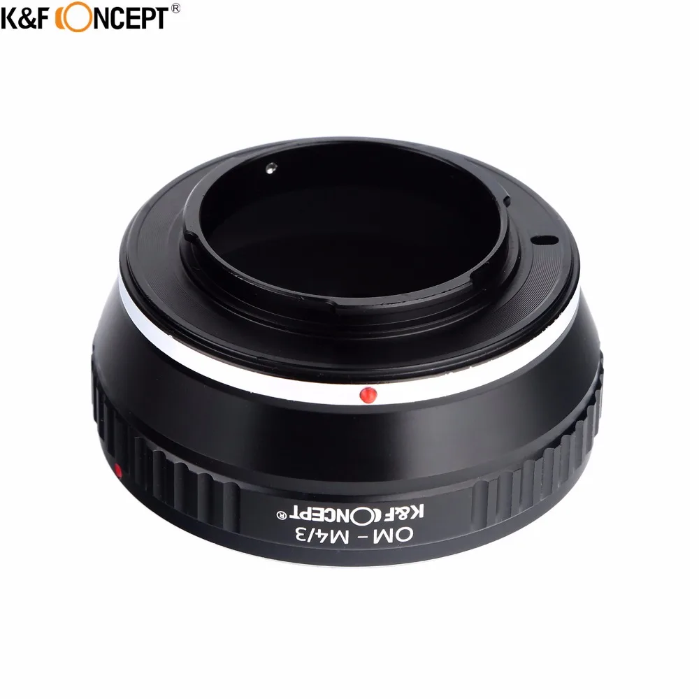 K&F CONCEPT OM-M4/3 Camera Lens Mount Adapter Ring with Lock & Stop pin for Olympus OM Lens to for Micro 4/3 Lens Camera