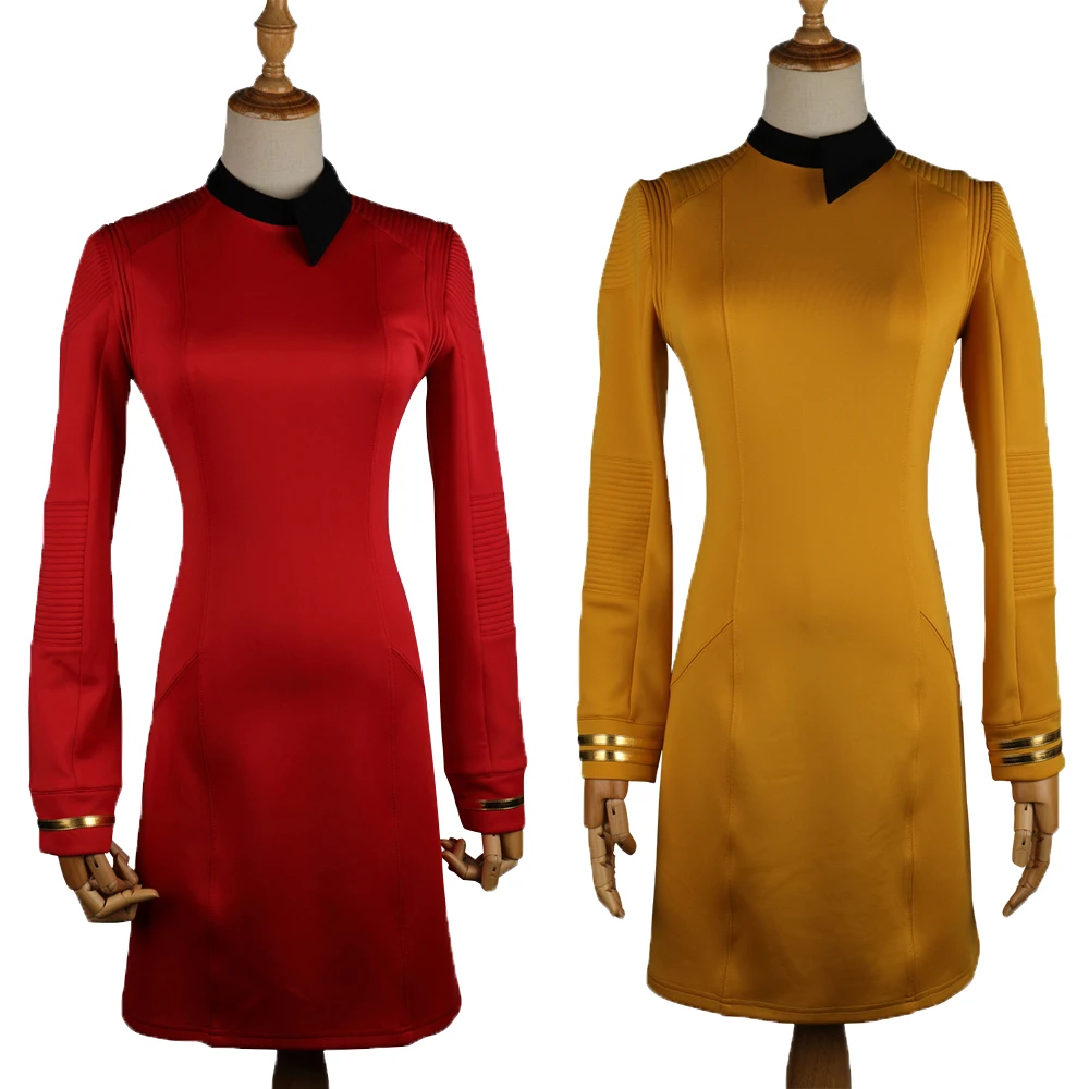 

New Starreks Discovery Season 2 Starfleet Commander Female Uniform Dress Badge Costumes Woman Adult Cosplay Costume