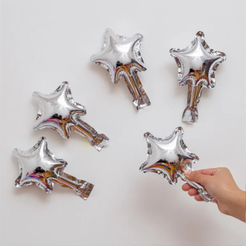 50PCS 5 Inch Mini Heart Pentagram Foil Balloons Wedding Room Decor Baby Birthday Party Christmas Decorations Supplies Kids Toys