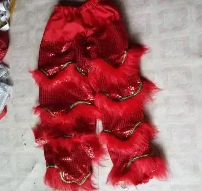 adults red chinese lion dancer pants lion dance costume lion dance costume festival pants new year performance clothing