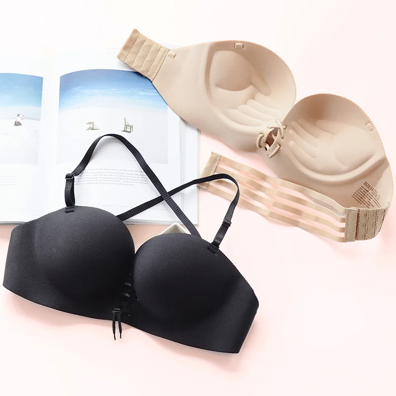 Mozhini Good Sexy Invisible Bra Finger Shape Design super Push Up bra Anti-slip LB Bra For Women Bralette Seamless Elastic bra