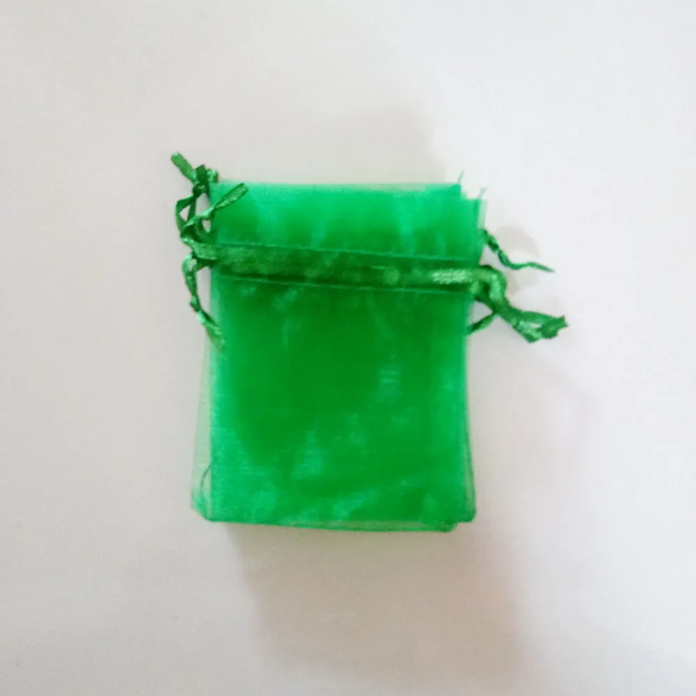 100pcs Green Gift Bags For Jewelry Bags And Packaging Organza Bag Drawstring Bag Wedding/woman Travel Storage Display Pouches