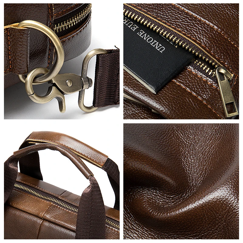 WESTAL-Mallette en cuir véritable pour homme, sac pour ordinateur portable, sacs de messager naturels, 2019