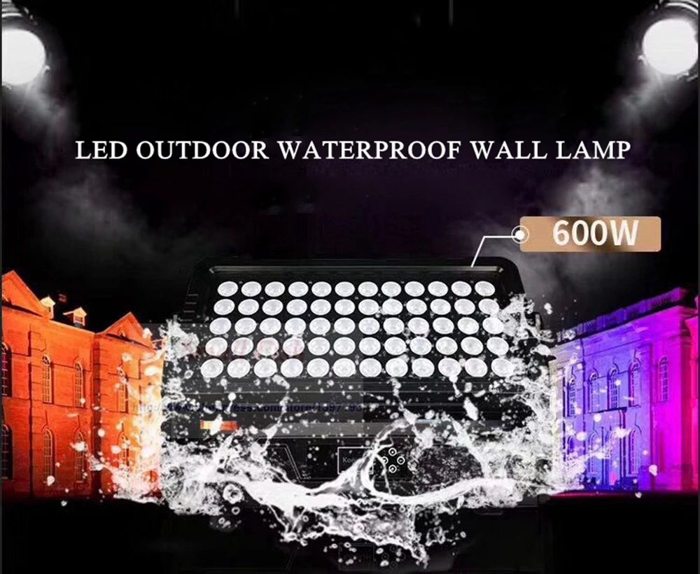 600W LED Outdoor Waterproof IP65 Wall Lamp Modern LED Wall Light Christmas Decorative Lighting Garden Stage Lights Wall Lamps