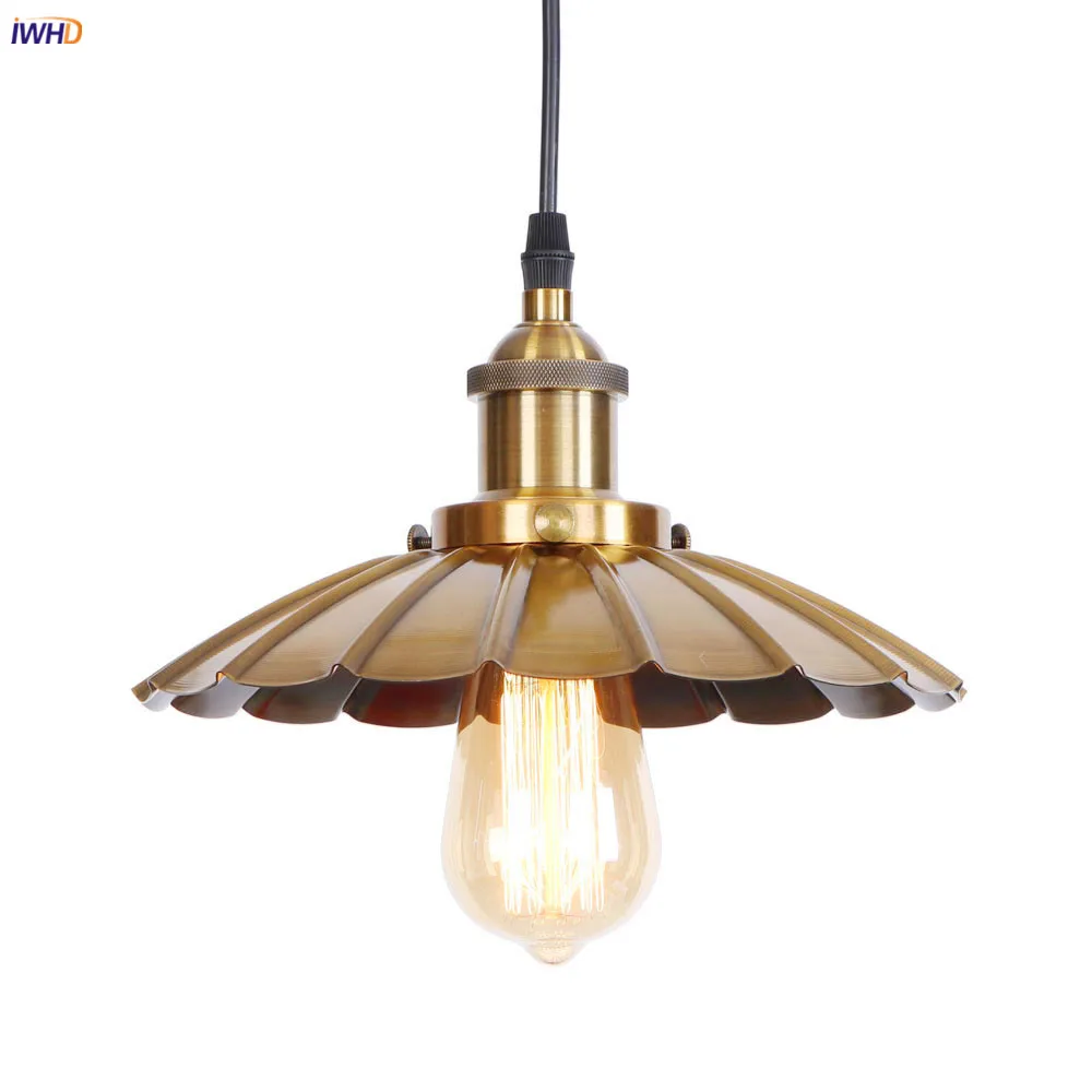 

IWHD Gold Retro Edison LED Pendant Lights Fixtures Dinning Living Room Loft Industrial Decor Pendant Lighting Hanglamp Vintage