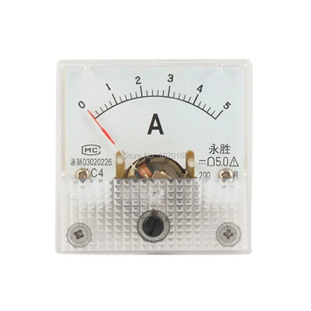 DC Current 0-5A Analog Panel Meter Ammeter Gauge 91C4