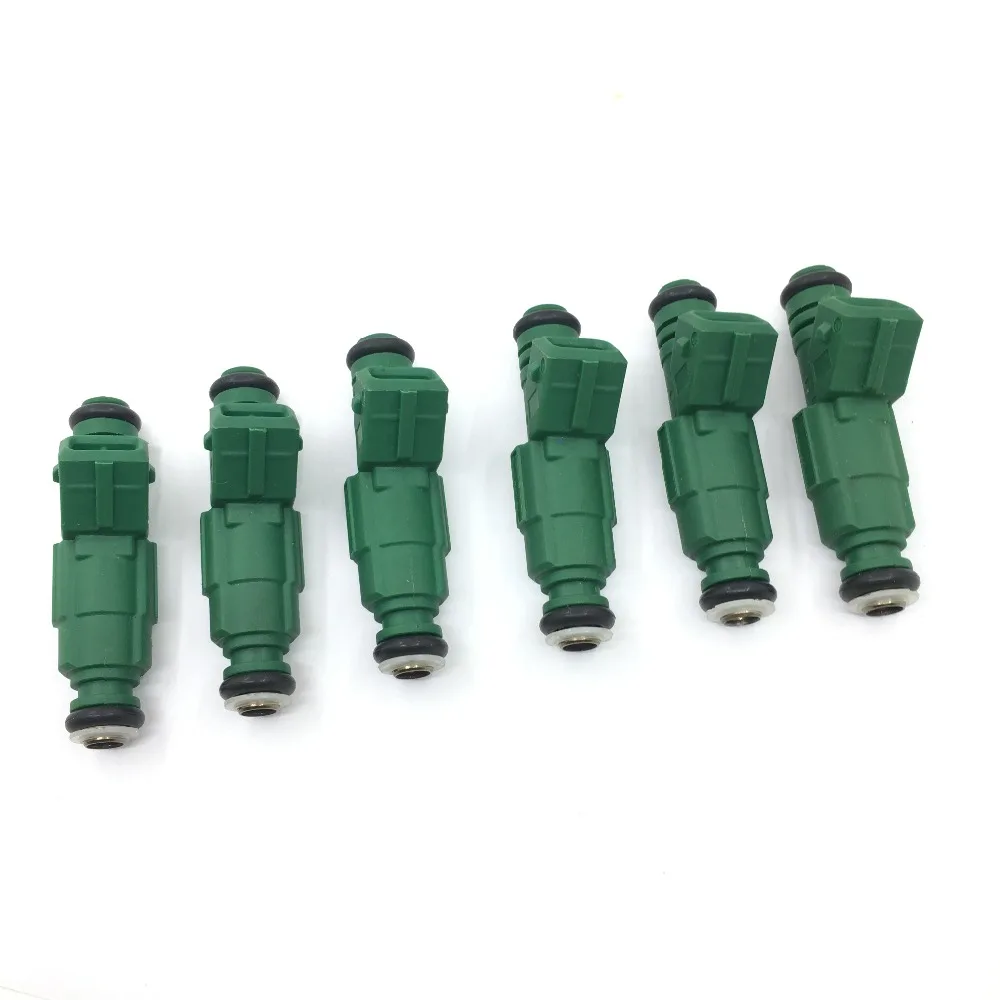 6 Stuks Hoge Debiet Green Top Hoge Impedantie Injectoren 42lb EV1 Tbi LT1 440cc 0280 155 Voor Bosch gratis Schip Set Van 6