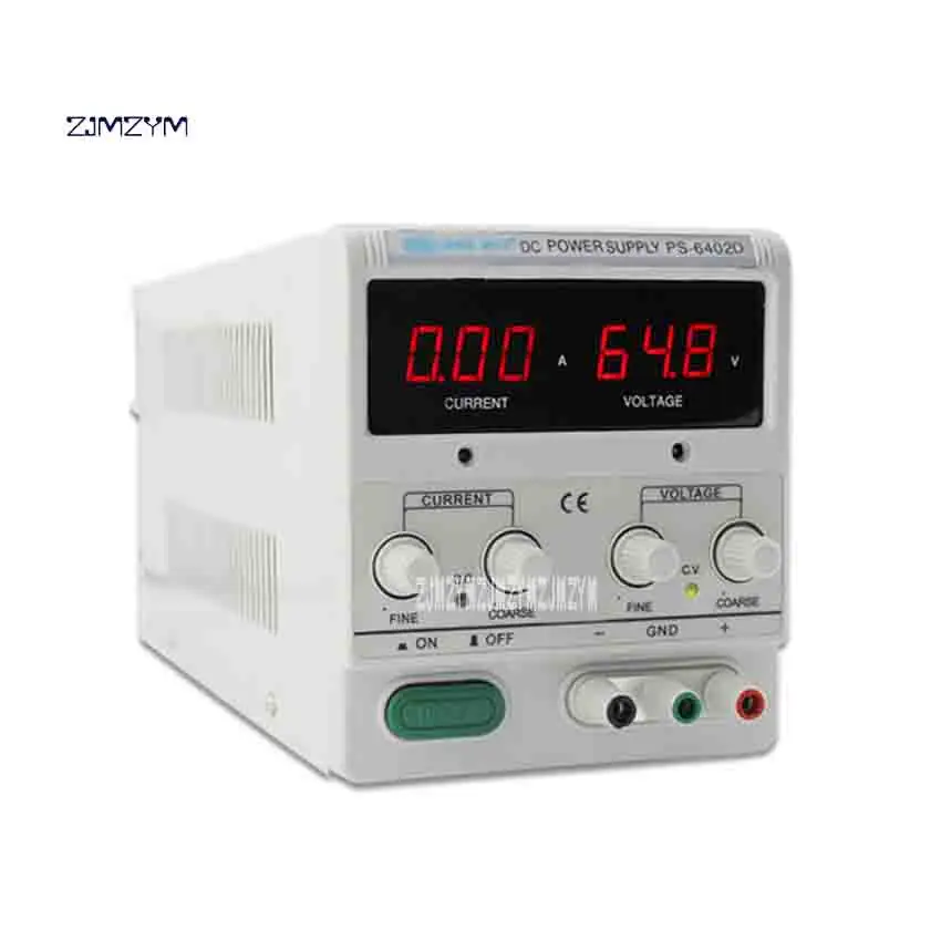 

ZJMZYM PS-6402D 3LED Digital Display DC Power Supply High Performance Adjustable Switching DC Power Supply 0-64V 0-2A Hot Sale