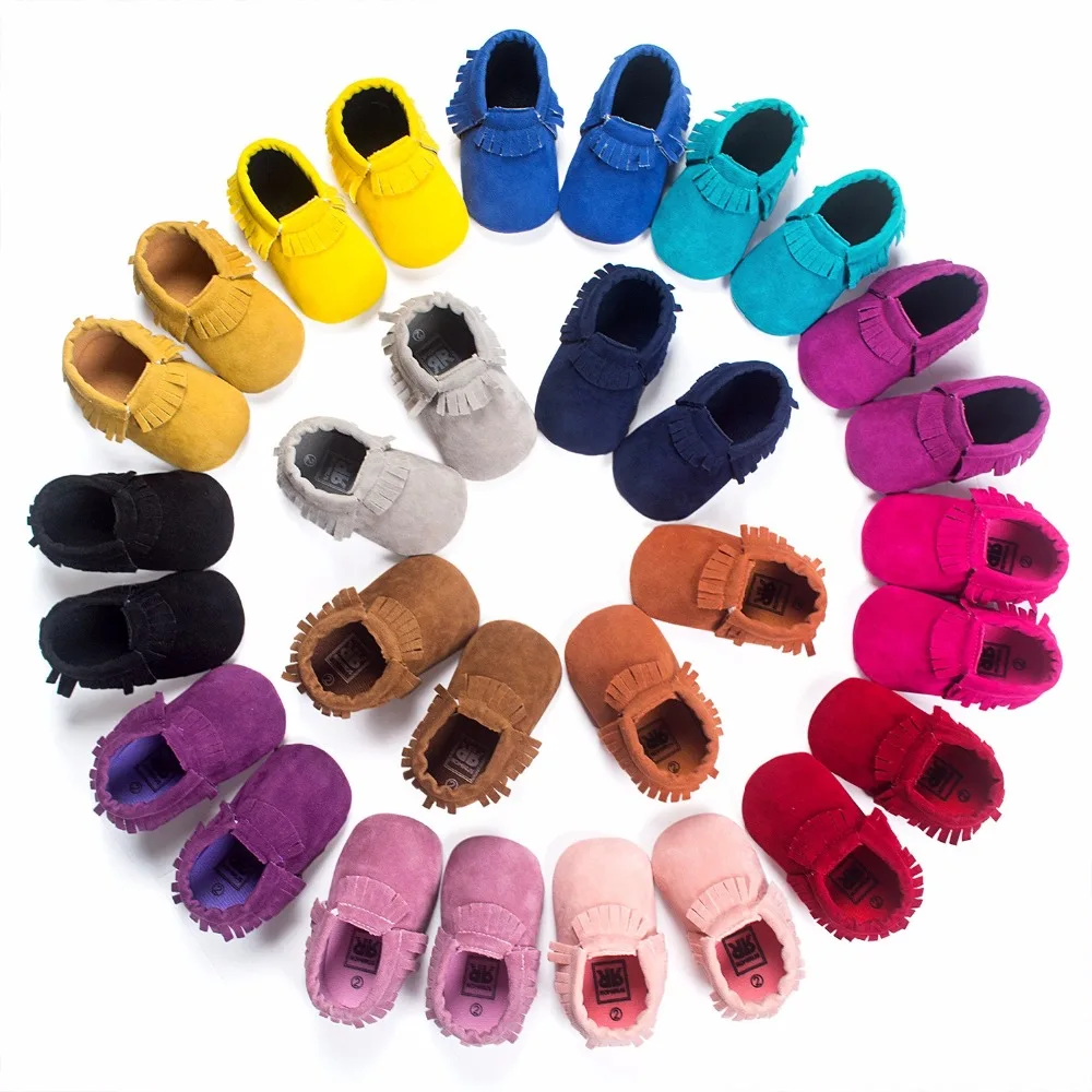 

Colorful Baby Girl Shoes Soft Fringe Scrub Hand Made Newborn First Walkers Hot Sale Toddler Shoe Infant moccasins