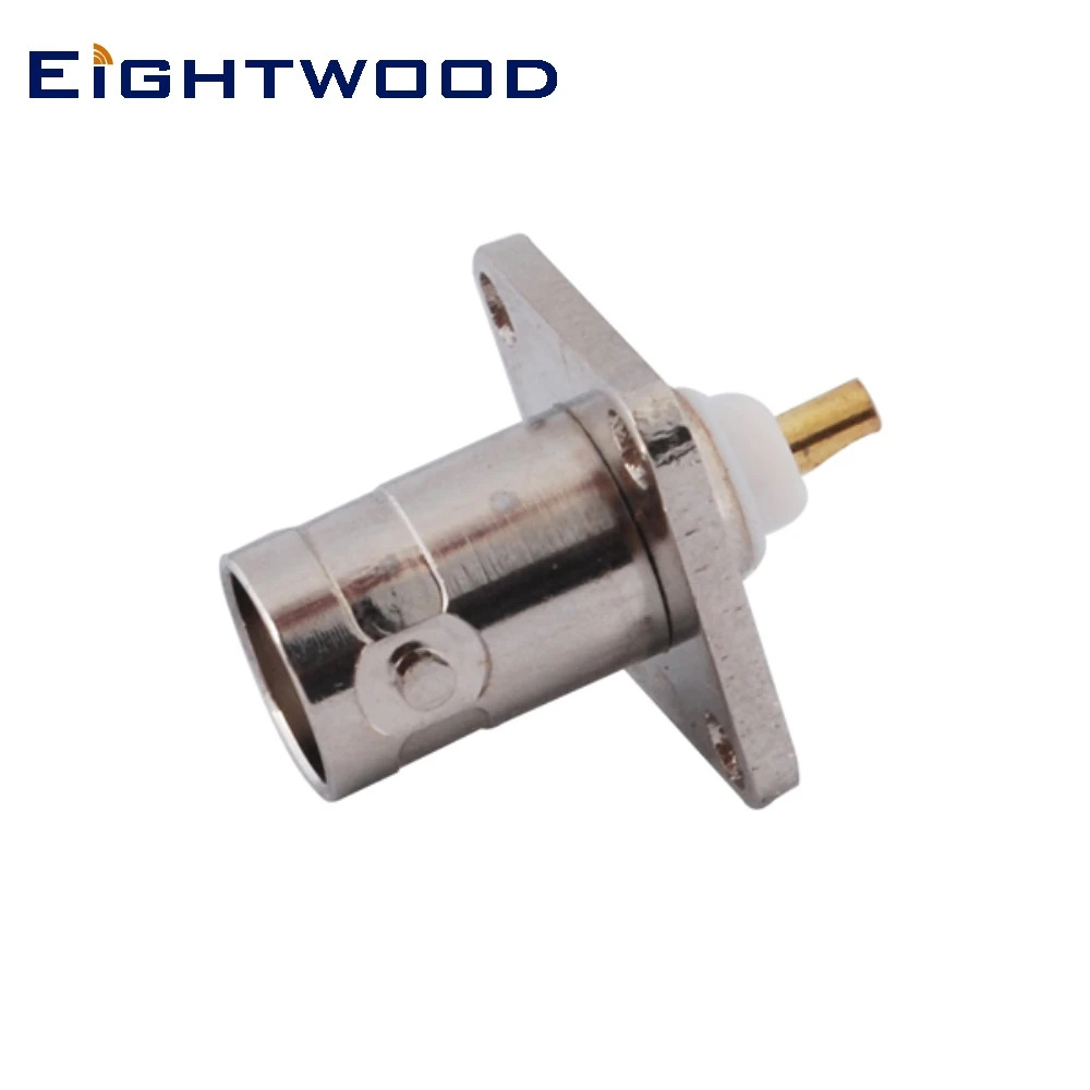 Eightwood 5PCS BNC Jack Female RF Coaxial Connector Panel Mount with Solder Cup Adapter for Antenna Broadcast Telecom Automotive