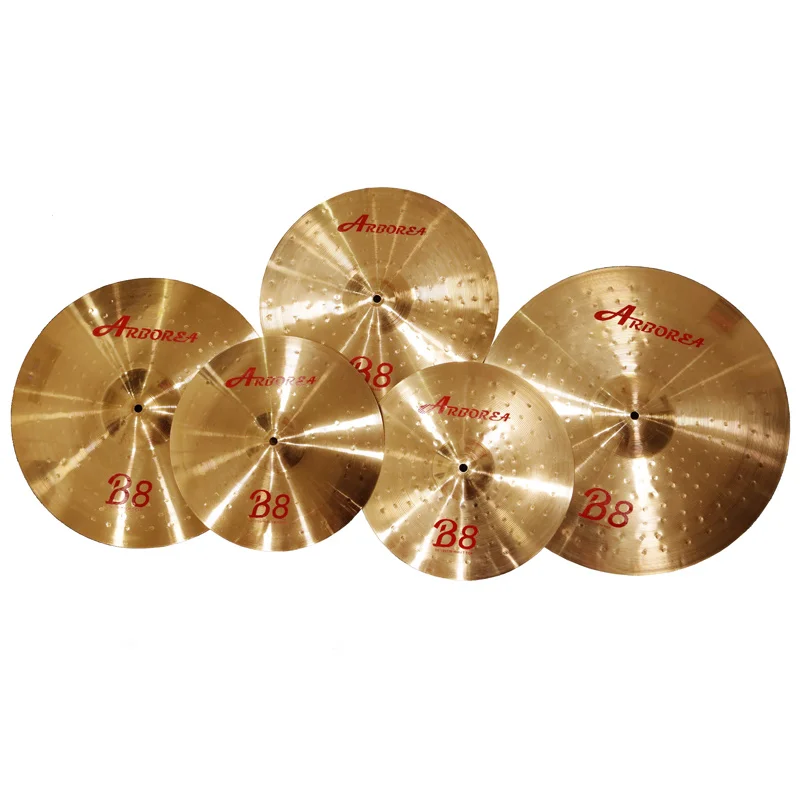 

Arborea B8 Cymbal Set 5 pieces of 14"Hihat+16"Crash+18"Crash+20"Ride Cymbal Practice cymbal Cymbals for beginners The king of c