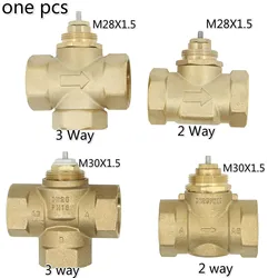 Brass three-way valve two-way valve DN15 DN20 DN25 M30X1.5 M28X1.5