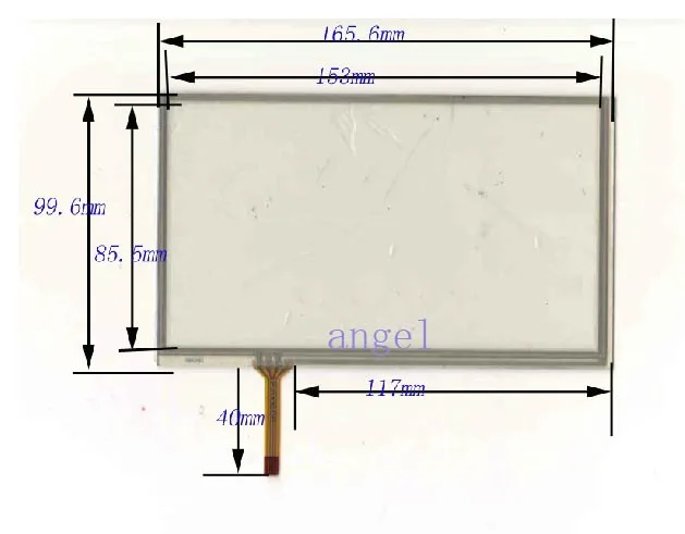 6.8-inch resistive touch screen 166 * 100 GPS peripheral lower left corner of the touch screen navigation outgoing four-wire res