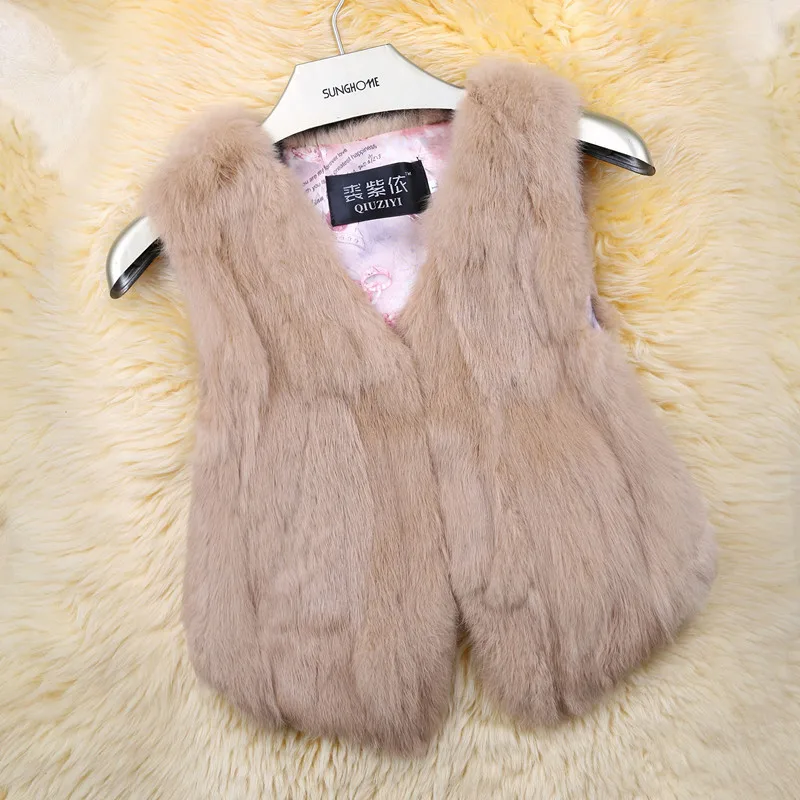 Imagem -06 - Real Genuíno Colete de Pele de Coelho para as Mulheres 100 Real Rabbit Fur Gilet Cabolsa Curto sem Mangas para Senhora Venda Quente na Moda 2024