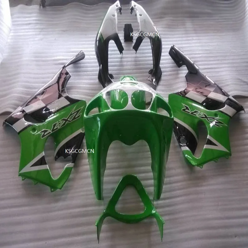 Green white Car body ABS fairing kit for Kawasaki ninja 96 98 00 02 03 ZX 7R fairings ninja 1996-2003 ZX7R fairing kits