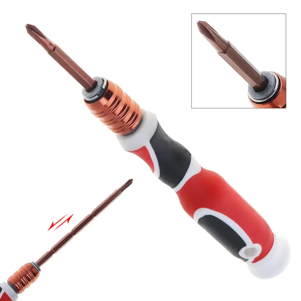 1pc 3.0mm Adjustable Dual Purpose Screwdriver with Phillips and Slotted for Office / Home Use