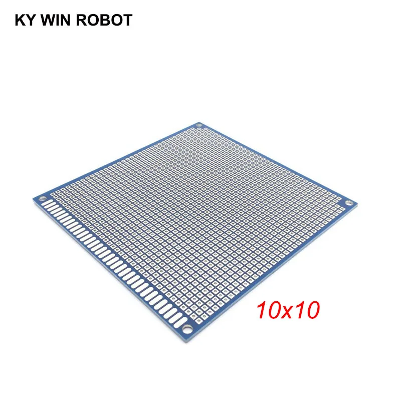 1pcs 10x10cm 100x100 mm Blue Double Side Prototype PCB Universal Printed Circuit Board Protoboard For Arduino