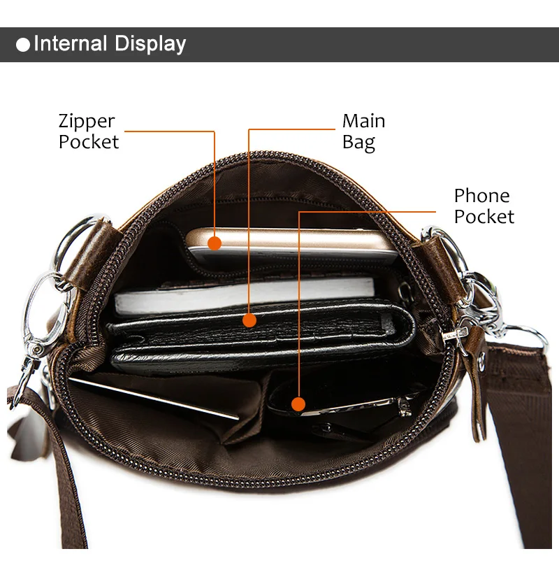 Vintage Cross Body Umhängetasche Für Männer Schulter Echtes Leder Tasche Messenger Handtasche Aktentasche Männlich Schwarz Sac EIN Haupt Bolsas 2020 – Detail 5
