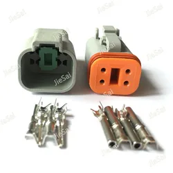 4 Pin DT04-4P AT04-4P DT06-4S AT06-4S Female Male Waterproof Automotive Connector Electrical Connector Gray Plug With termianls