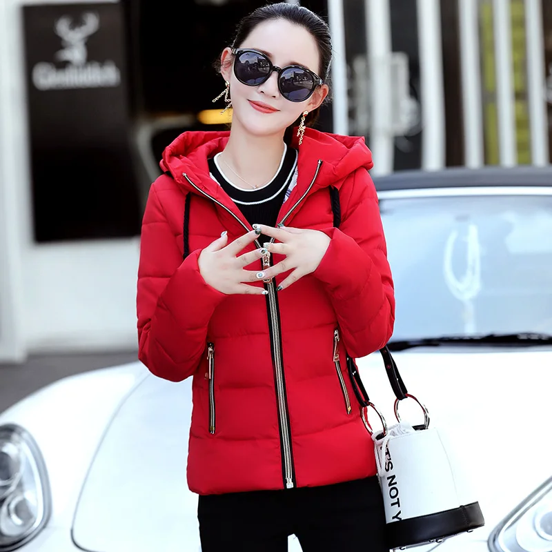 2024 Women winter jacket autumn hooded Coat Female Short Spring Jacket Women Padded cotton Parkas Casual Student Basic Jackets