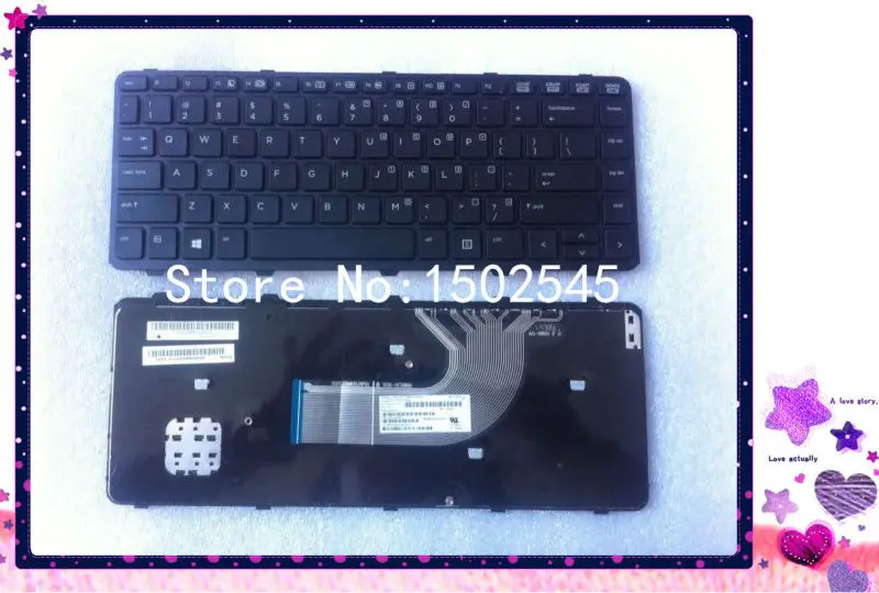 

Free shipping genuine laptop US keyboard for HP ProBook 440 445 G1 G2 640 645 G1 G2 US keyboard with black frame 767470-001