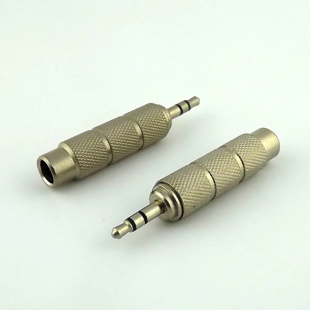 

10pcs 3.5mm Male Plug Stereo to 6.35mm Female F Metal Audio Adapter Converter Nickel